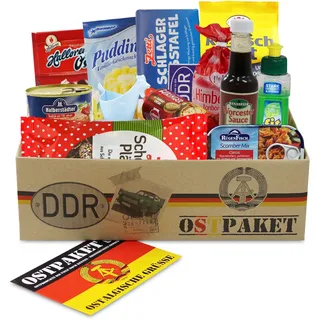 OLShop AG Ostpaket Mini mit 13 typischen Produkten der DDR Spezialitäten Spezialitätenpaket Geschenkset Ostprodukte DDR - Geschenkidee