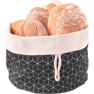 Metaltex Brotkorb Baumwolle Schwarz/Beige