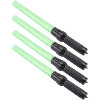 Kdouehg 4er Pack Verkehrswarnstab 54cm LED-Verkehrssteuerungsstab Sicherheitsleuchtstab mit 2 Blinkmodi Air Marshaling Signalstab