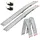 228 cm 680 kg klappbar Aluminium gelocht silber 2 St.