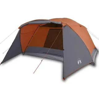 vidaXL Vorzelt 4 Personen Grau/Orange