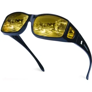JOGVELO Nachtsichtbrille Polarisierende, Nachtfahrbrille Fahren zum Herren Damen zum Laufen, Radfahren, Angeln, Fahren - 152MM