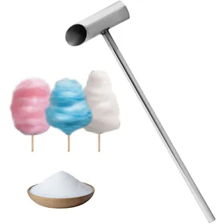 Zuckerwatte Schaufel, 31,5cm/12,4 Zoll Zuckerlöffel Eibisch Maschine für Zuckerwattemaschine, Edelstahl Zuckerlöffel mit Langem Griff, Marshmallow Maschinen Ersatzteile