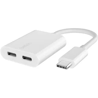 Belkin Rockstar USB-C Audio- und Ladeadapter, weiß