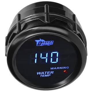 LKRXW Auto Wassertemperaturanzeige 2Zoll 52mm Wassertemperatur Messgerät mit Sensor 12V Blau Licht Temperaturmessgerät Digitale Wasser Temperatur Meter Anzeige 40 bis 150 Celsius