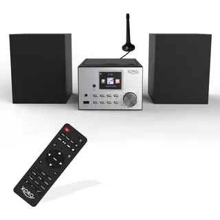 Xoro HMT 500 PRO V2 - Mikro Stereoanlage (Internet-/DAB+/UKW-Radio, CD Player, Bluetooth, USB Mediaplayer, 2.4" Farbdisplay, Fernbedienung, 2 x 10W Lautsprecher