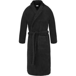 Normani Unisex Baumwoll-Bademantel 450 g/m2 Flee in Schwarz | Gr.: 6XL