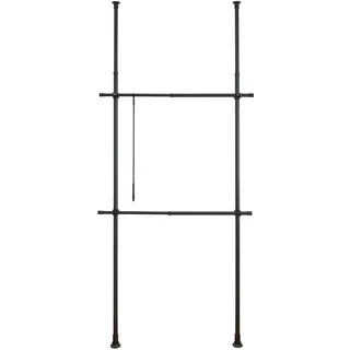 Wenko Herkules Basic Teleskop-Garderobensystem 75 x 165 x 11 schwarz
