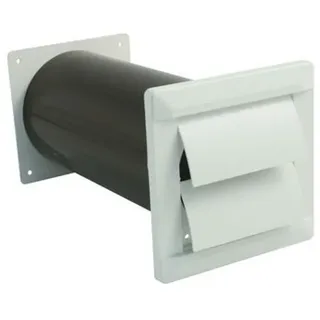 Marley Lüftungsteleskopkanal mit Verschlussklappe Ø 100 mm weiß
