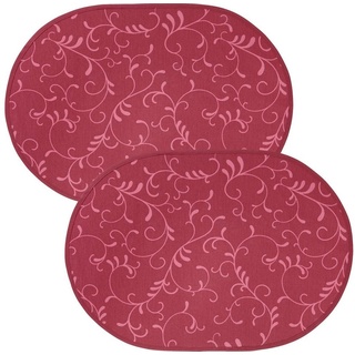 Erwin Müller Platzset Tischset "Essen" 2er-Pack, (2-St), abwaschbar Ranke rot oval | 35 cm x 50 cm