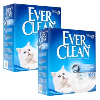 Ever Clean Extra Strong Clumping Katzenstreu, ohne Duft 2x10 l