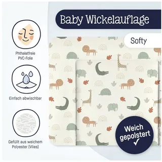 Julius Zöllner Zöllner Wickelauflage Softy Wild Friends, Beige