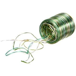 Präsent Geschenkband Raffia glänzend grün/hellgrün/weiß 3,0 mm x 50,0 m