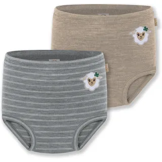normani Outdoor Sports 2er Pack Baby Merino Windelhose Tokoroa in Beige/Grau | Gr.: 92