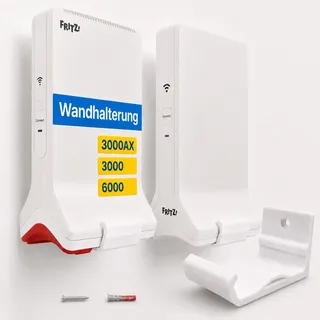 Wandhalterung für Fritz!Repeater 3000AX, 3000 & 6000, AVM Repeater Wandhalter mit klick-System, inkl. Befestigungmaterial, Robust und Stabil, Made in Berlin