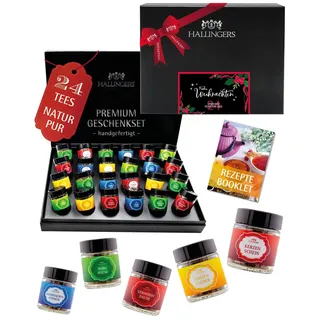 Tee Geschenkset 24 Stk im Glas - Premium Auswahl Geschenkidee - Hallingers DE