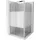 Apia Duschabtrennung 90 90 cm rechts 190 cm Gestreift 6mm Glas 840-090-090-01-20