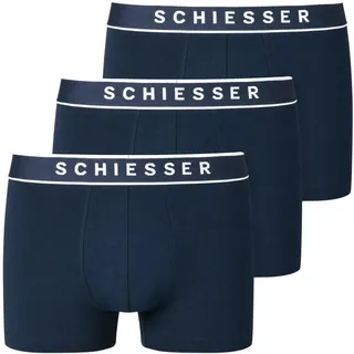 SCHIESSER Boxershorts 95/5 Bio Baumwolle dunkelblau L 3er Pack