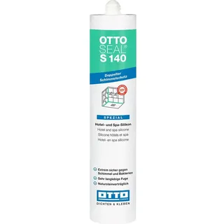 OTTOSEAL S 140 C18 sanitärgrau – Hotel- & Spa-Silikon 310ml – Exzellenter Schimmelschutz – Keine Randzonenverschmutzung – Besonders langlebig, kerb- & reißfest durch OTTO Fungitect Silber-Technologie