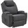 MCombo Relaxsessel elektrisch Mikrofaser 92 x 109 x 92 Dunkelgrau Massage und Heizfunktion
