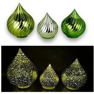 online fuchs LED Lichterkette Glastropfen 20 LED 3 m Grün