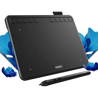 UGEE Grafiktablett S640 Digitales Zeichentablett mit batterieloser Stylus-Neigungsfunktion, 8192 Druckempfindlichkeit, unterstützt Windows/OSU 6.5 Zoll