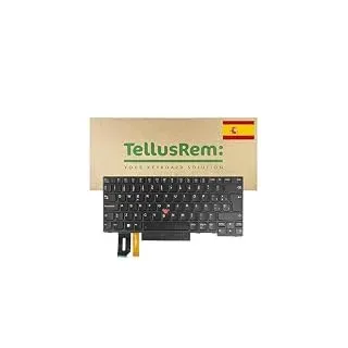 TellusRem Ersatz-Tastatur kompatibel mit Lenovo ThinkPad T14 Gen 1, T14 Gen 2 / P14s Gen 1, P14s Gen 2 - Spanisches QWERTY-Layout, beleuchtet, TrackPoint, schwarz