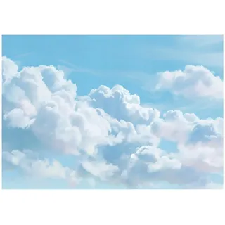 WallArena Fototapete Wolken Himmel Blau 150x105 cm,