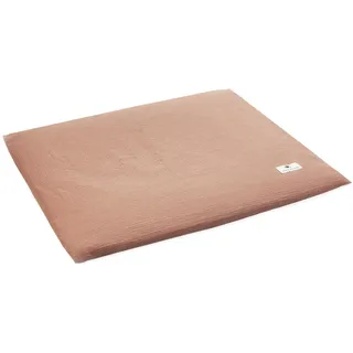 Julius Zöllner Wickelauflagenbezug Musselin Terracotta, Textil, 85x75 cm, Pflegen, Wickeln, Wickelauflage