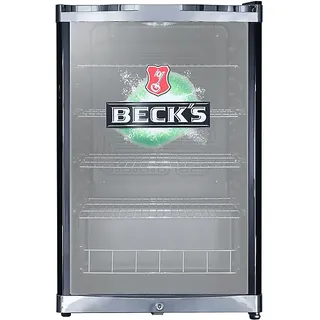 CUBES HC 241 E BECK'S Getränkekühlschrank (115 l, 845 mm hoch, Schwarz/Grün)