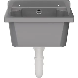 QLS Ausgussbecken Waschtrog Spülbecken Becken Kammer Garten Waschraum Werkstatt 10866 - Grau