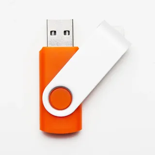 100 Stück Orange 1GB USB-Sticks USB 2.0 Swivel Design Flash Drive für die Datenspeicherung Großhandel Bulk (Orange, 1GB)