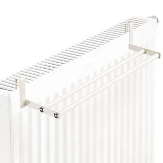 Handtuchhalter für Heizkörper, Handtuchhalter Heizung ohne Bohren, Heizkörper Handtuchhalter Weiß, Wäscheständer Heizung, Heizkörperregal Einhängen, 58cm (A)