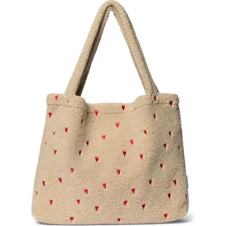 Studio Noos TEDDY HEARTS MOM-BAG Tasche Ecru/Rot