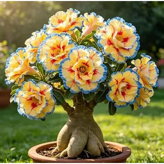 Ideale Seltene WüStenrosen, üBerraschend Wachsend, Sehr Pflegeleicht, Lang anhaltende Blüte, Exklusive Außendekoratio-3 rhizom-B