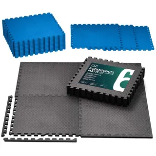 CLP Bodenschutzmatten 60x60 cm 6er Set schwarz