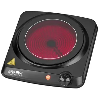 First Austria TZS FIRST AUSTRIA Einzelkochplatte Einzelkochfeld 1200W, Glaskeramik, Kochplatte, Herdplatte Camping, 1200W, stufenloser Temperaturregelung, mobile Kochplatte, 17,5 cm | ALLE Topfarten | mind. 14 Tage Rückgaberecht