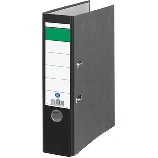 Grüner Balken Ordner schwarz marmoriert Karton 8,0 cm DIN A4, 1 St.