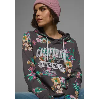 KangaROOS Kapuzensweatshirt KANGAROOS, Damen, Gr. 36/38, grau (anthrazit, meliert), Interlock, Obermaterial: 60% Baumwolle, 40% Polyester.