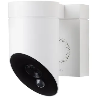 Somfy 1875325 – Outdoor Camera weiß, WLAN-Außenüberwachungskamera mit intelligenter Erkennung, 1080p Full HD, 110 dB Sirene, Anschluss an vorhandene Lampe möglich