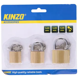 Kinzo 79391 Vorhängeschloss 3 teilig