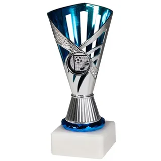 Kübler Sport® Pokal SILBER TRIUMPH, 1. Platz - Silber / Blau