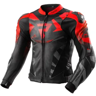 Rebelhorn Inferno Lederjacke Schwarz/Rot 60