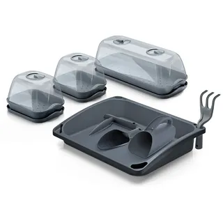 Prosperplast Mini-Gewächshaus-Set Respana 57,6 x 46 x 19 cm