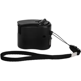 Mini-Handkurbel, USB-Radio-Taschenlampe, Handy-Ladegerät, Tragbares Manuelles Notstromgenerator-Ladegerät für Reisen Im Freien(Schwarz)
