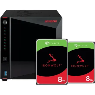 ASUSTOR AS5404T + Seagate Ironwolf 16TB (2x 8TB)