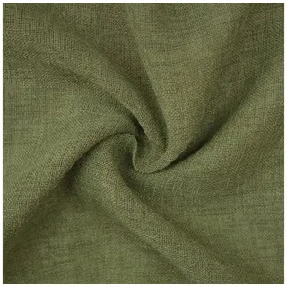 Stofferia Stoff Gardinenstoff Leinenoptik halbtransparent Gardone Waldgrün, Meterware grün
