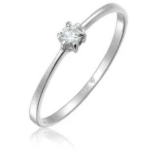 Elli DIAMONDS Verlobungsring Diamant Weiß Brillantschliff (0.11 ct) 585 Weißgold weiß 58 mm