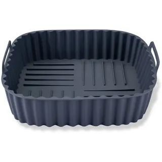 Fackelmann Silikonform für Heißluftfritteuse 19 cm Eckig Aschgrau