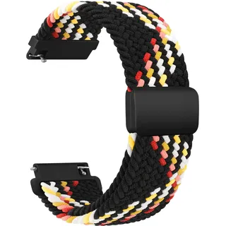 Wanme Gewebtes Nylon Uhrenarmbänder 20mm für Herren Damen, Nylon Elastische Uhrenarmband Schnellverschluss Armband, Neues Ersatzarmband mit Magnet Verstellbarer Anti Rutsch Schnalle